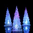 thumbnail image 1 of ECPECAD Acrylic Christmas Tree Lamp, Enchanted Light Up 7 Colors Changing Lights, 4.92 x 2.56 Inch Mini Christmas Tree with Lights for Room Table Decor, 1 of 6