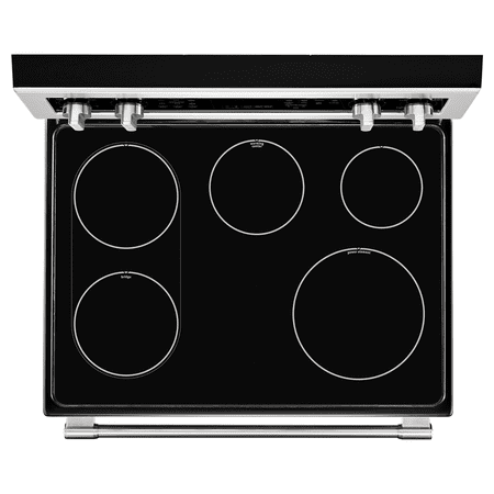Maytag - 6.7 Cu. Ft. Self-Cleaning Freestanding Fingerprint Resistant Double Oven Electric Convection Range - Stainless steel