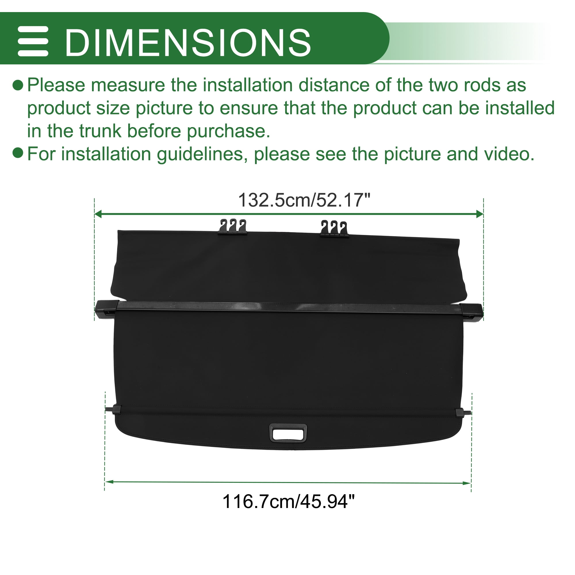 Unique Bargains Car Trunk Retractable Cargo Cover for Lexus RX350 RX450H 2004-2009