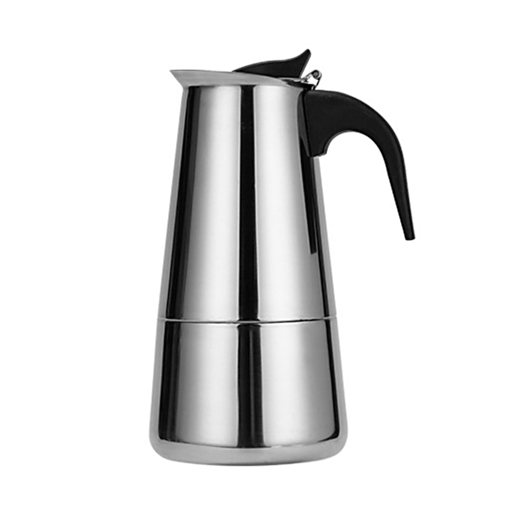 Yosoo Coffee Maker, Stainless Steel Moka Coffee Pot Stovetop Latte Maker  Percolator Stove Top Filter Coffee Maker Pot Easy Clean (100ML 2 Cup)