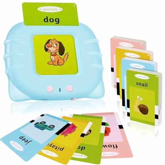 Talking Flash Cards for Toddlers with 224 Sight Words,ABC Educational Learning Interactive Toys,Speech Therapy Toys for Children with Autism Montessori,Thoughtful Gifts for Kids (Blue)