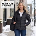 thumbnail image 2 of Gerry Women's Lightweight Quilted Hooded Puffer Jacket Winter Coat, 2 of 2