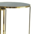 thumbnail image 2 of 24, 22, 21 Inch Nesting Table, Gold Stainless Steel, Vegan Faux Leather Top, Saltoro Sherpi, 2 of 5