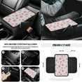 thumbnail image 5 of Yuyamidu Cute Strawberry Front Car Seat Cover Set Pink Steering Wheel Cover Seat Belt Pad Armrest Cover Garbage Can Air Vent Pouch Rearview Mirror Cover Coasters Keychain, 12 Pieces, 5 of 7