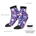 thumbnail image 6 of Rateoe mushroom rainbow Skull cartoon Pattern Quarter Crew Socks,Toe Seamed Ankle Socks,Cotton Cushioned Breathable Athletic Crew Sports Socks, 6 of 7