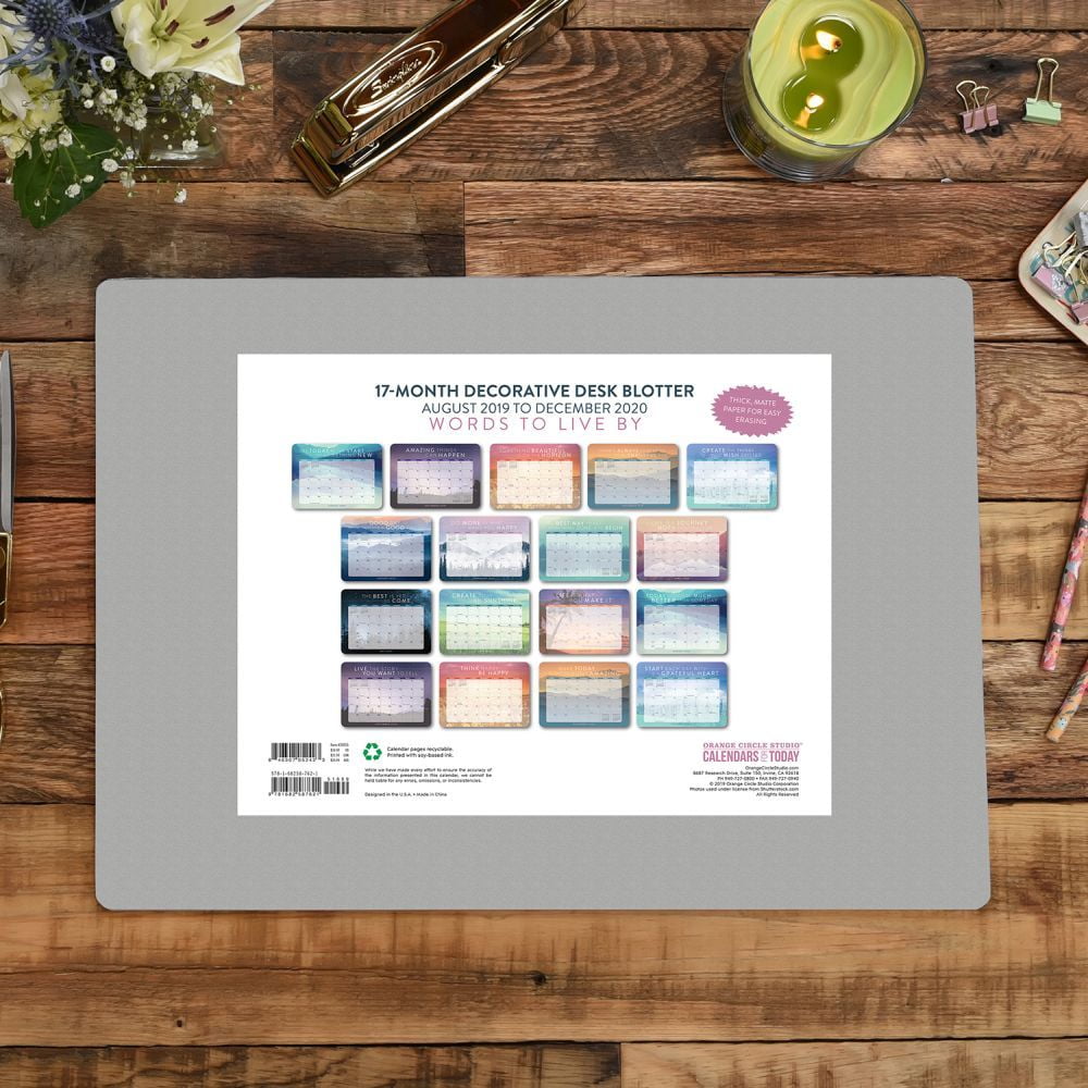 2020 Words To Live By Decorative Desk Blotter Walmart Com