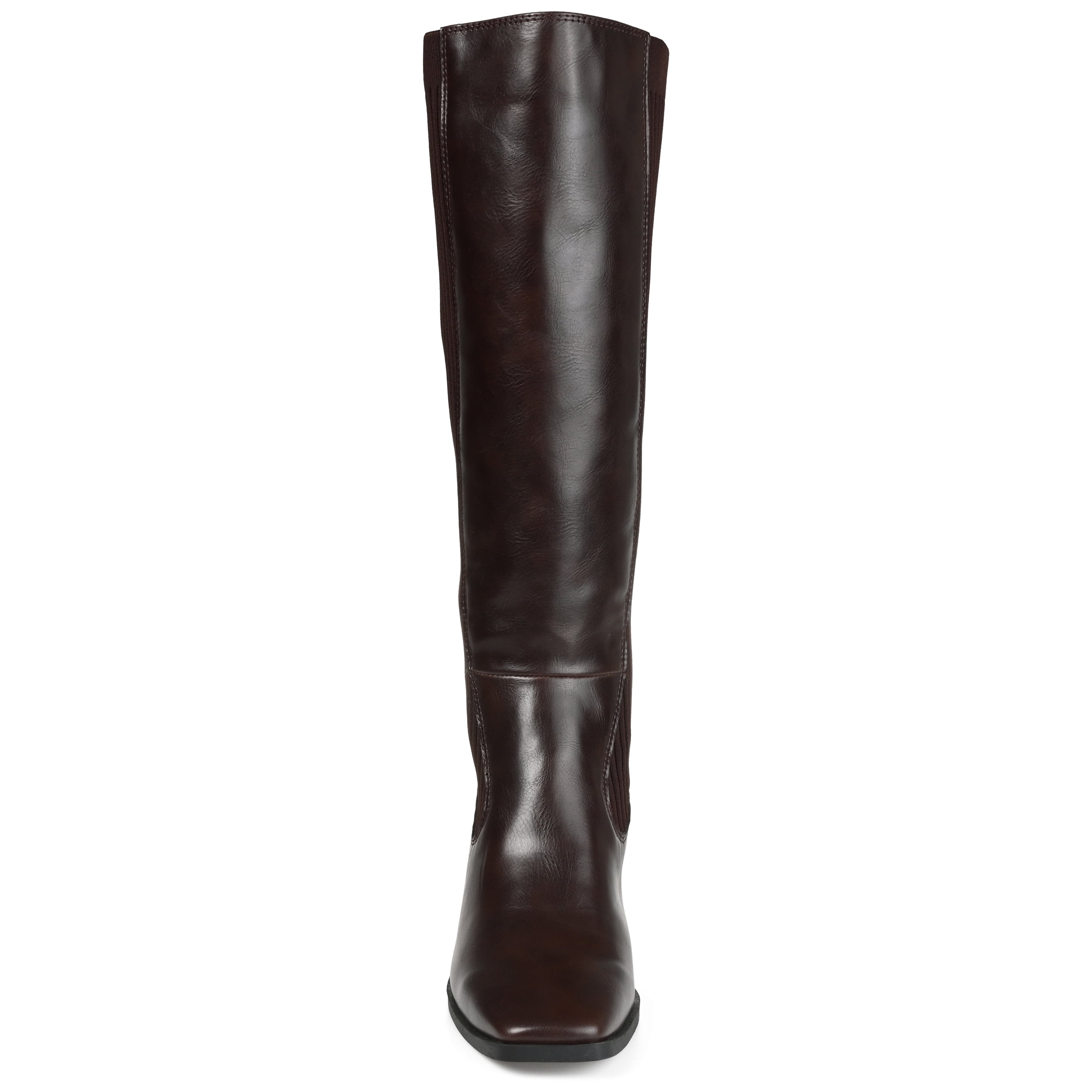 Journee Womens Winny Wide Calf Stacked Heel Knee High Boots