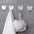 thumbnail image 2 of 6pcs Stainless Steel Traceless Creative Heart-Shaped Simple Pothook Sticky Hook For Hotel Home Office Keys, 2 of 2