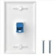 thumbnail image 4 of 24X Salida de Placa de Pared Ethernet Cat6 1 Puerto RJ45 Red Hembra una Hembra Acoplador de Pared Placa de Enchufe y Azul, 4 of 8