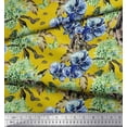 thumbnail image 2 of Soimoi Poly Georgette Fabric Rabbit,Lilac & Pansy Floral Print Fabric by Yard 42 Inch Wide, 2 of 3