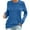 Blue, variant on AherBiu Long Sleeve Tops for Women Crewneck Sweatshirt Basic Solid Color Top Tees Shirt Tshirts Pullover