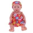 thumbnail image 4 of Muñeca de Bebé de Simulación de Vinilo Suave Perfecl 41cm Bikini de Flores y Sombrero, 4 of 8