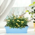 thumbnail image 2 of 4 Sets Rectangular Window Flower Box with Drainage Trays for Balcony and Windowsill Garden Outdoor Plants, 2 of 5