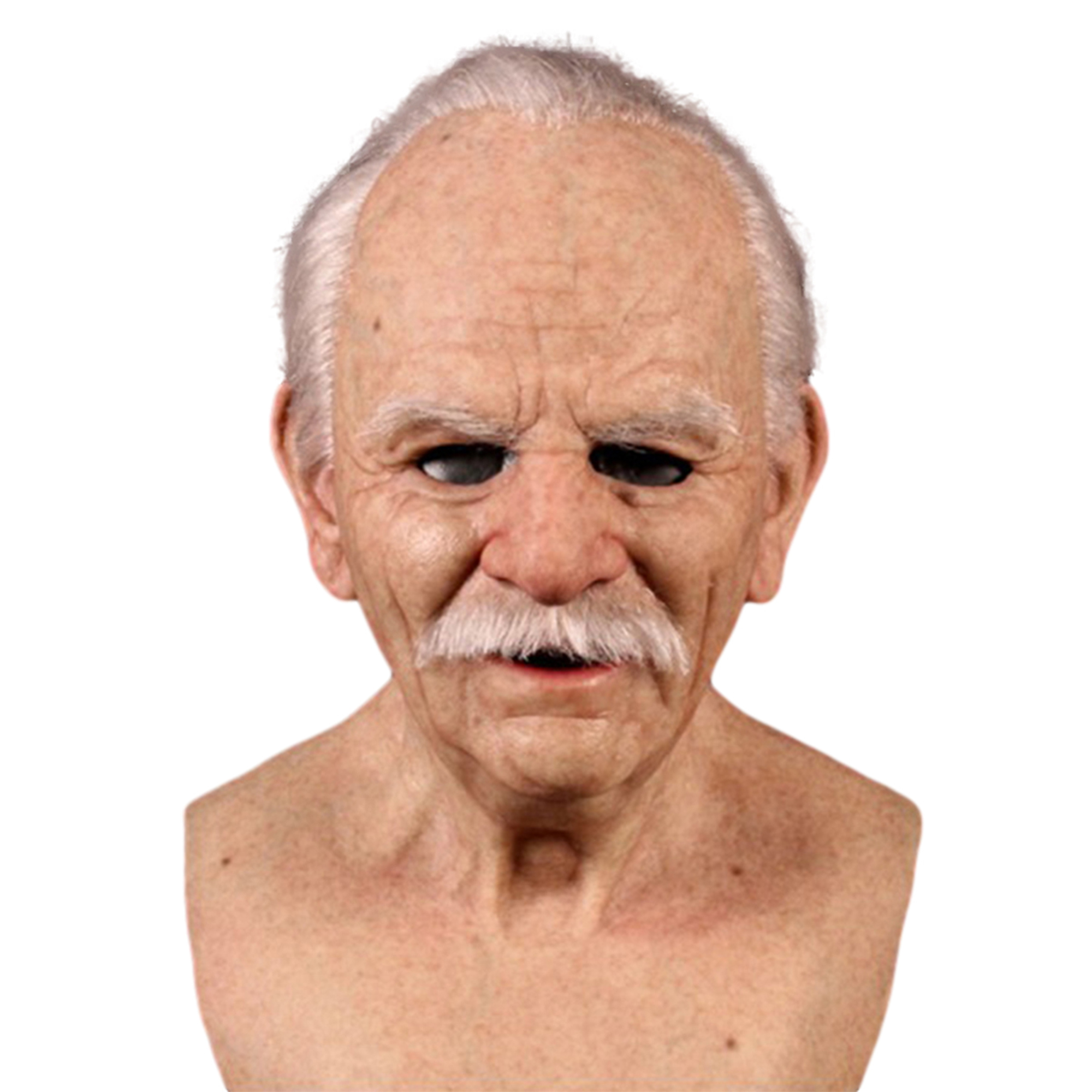 Old Man Woman Male Disguise,Realistic Latex Human Decorative Halloween
