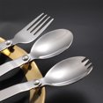 thumbnail image 2 of 6pcs Portable Cuchara Plegable Portátil Set Spork 304 Camping Acero Inoxidable Waterware, 2 of 9