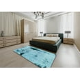 thumbnail image 4 of Ahgly Company Indoor Square Abstract Blue Ivy Blue Persian Area Rugs, 3' Square, 4 of 6