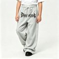 thumbnail image 2 of CONZONE Little Boys Baggy Sweatpants Y2K Graphic Joggers for Boys Drawstring Fall Winter Athletic Trousers with Pockets, 2 of 5