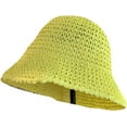 thumbnail image 5 of CoCopeaunts Straw Bucket Hats for Women New Folding Outdoor Beach UV Protection Basin Hat for Lady Solid Color Bowler Cap, 5 of 8