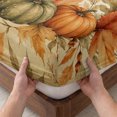 thumbnail image 3 of Cal.King Size Fitted Sheet Set - Vintage Pumpkins Fall 3 Piece Bedding Sets 16" Deep Pocket Fitted Sheet with 2 Pillowcases, Thanksgiving Butterfly Leaves Retro Brushed Microfiber Hotel Bed Sheets, 3 of 9