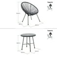 thumbnail image 4 of DUKAP Sassio 3 Piece Conversation Patio Set in Gray, 4 of 5