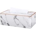 thumbnail image 1 of CHO (Gray Marble Pattern)Boîte à Mouchoir Rectangulaire en Cuir, 1 of 5