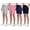 Set 3, variant on Real Essentials 4 Pack: Women's Dry-Fit Athletic 7" Bermuda Long High Waisted Running Shorts (Available In Plus Size)