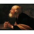 thumbnail image 3 of Hendrick Ter Brugghen 24x20 Black Modern Framed Museum Art Print Titled - The Repentant Peter (1616), 3 of 5