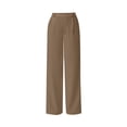 thumbnail image 7 of ClodeEU Women's Elastic Waist Straight Leg Dress Pants,Fashion Solid Color Trouse With Pockets ,Women's Plus S, 7 of 7