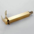 thumbnail image 5 of Grifo de baño con caño alto para lavabo en cascada, mezclador moderno de agua fría y caliente, cuadrado, cromado, de un solo orificio (dorado), 5 of 5