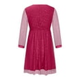 thumbnail image 4 of gbyLJF Homecoming Dress Flowy Cotton Floral Dress Cocktail Party Dress for Women Boat Dress Hot Pink XXL, 4 of 5