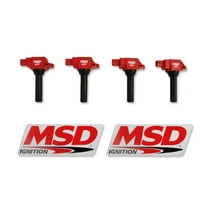 MSD 82544 MSD Ignition Coil Blaster Series fits 2015-2019 Subaru/Toyota/Scion 2.0L engines, Red, 4-pack