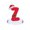 Z, variant on Dmlowu 26 Letter Christmas Tree Ornaments for Xmas Tree - Personalized Christmas Ornaments with Santa Hat, Christmas Decorations Pendant for Holiday Party Hanging Decor