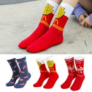 Floepx A Pair Colorful Socks Cotton Long Tube Fun Casual Novelty Patterned Socks Couple Socks Unisex for Boys and Girls