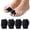 Black, variant on Hammer Toe Straightener for Women Men, Hammer Toe Corrector with Aluminum Plate, Adjustable Toe Splint Wraps, Toe Corrector for Curled Bent Crooked Toes (4, Black)