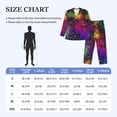 thumbnail image 4 of Fotbe Bright Universe Pattern Long Sleeve Pajama Set for Men,Sleepwear Set,2-piece Loungewear Set,Soft PJs Comfy Nightwear with Pockets-XX-Large, 4 of 7