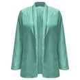 thumbnail image 3 of Baqcunre Winter Coats For Women Ladies' Solid Color Casual Long Sleeve Front Office Jacket With Pocket Tops For Women 2023 Blazers For Women Mint Green L, 3 of 8