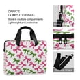 thumbnail image 4 of 16" Laptop Briefcase for Work Travel Laptop Shoulder Bag Carrying Handbag Laptop Case Pink Bows and Green Ribbons, 4 of 8