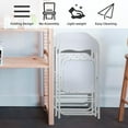 thumbnail image 5 of M optimized 2/4/6PCS Folding Chairs, Outdoor & Indoor Event Portable Metal Folding Chairs with Cushion, Non-Slip Feet Pads Stackable Chairs, 5 of 6