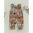 thumbnail image 2 of Cenuakty Baby Girl Summer Jumpsuit Western Floral Cow Print Sleeveless Rompers Pants for Toddler Newborn Infant, 2 of 9