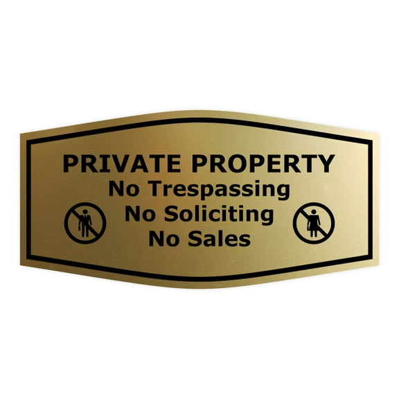Signs ByLITA Private Property No Trespassing No Soliciting No Sales Plastic Sign