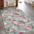 thumbnail image 3 of Vintage Spring Floral Area Rug 3x5 Washable Rug Non Slip Botanical Summer Pink Green Large Area Rug Indoor Floor Carpet for Entryway Bedroom Kitchen Living Room Home Office Dining Room Nursery, 3 of 8