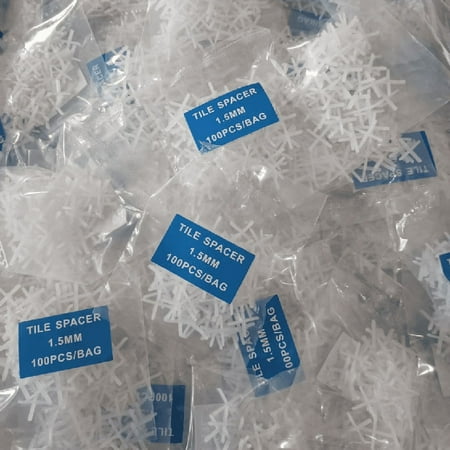 

1000pcs 1//2/2.5/3mm Decoration Tool Ceramic Tiler Spacer Cross Plastic Tile Plumber Reuseable Leveling System Construction