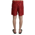 thumbnail image 3 of Dolce & Gabbana Red Patterned Beachwear Shorts Swimwear, 3 of 4
