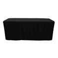 thumbnail image 4 of 5 Feet Black Tablecloth Fitted Polyester Table Cover Wedding Banquet Event Tablecloth Black, 4 of 8
