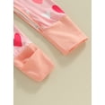 thumbnail image 6 of Mevireiy Baby Boy Girl Romper Zipper Jumpsuit Long Sleeve Footless Fall Winter Outfits, Pink, 12-18 Months, 6 of 6