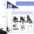 thumbnail image 2 of Bandera para sillas de ruedas, scooters de movilidad, andadores y andadores, accesorios de seguridad, 2 metros de largo, plegable (azul), 2 of 5