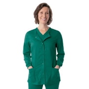 Landau ProFlex Tailored Fit 3-Pocket Snap-Front Scrub Jacket for Women 3038