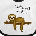 thumbnail image 4 of Inktastic Chillin with Papa Sloth Cute Boys Baby Bib, 4 of 4