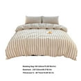 thumbnail image 3 of HauiWeiLyai Home Textile Striped Bedding Set Simple Soft Duvet Cover Sheet Pillowcase Bed Linens for All Season 180*220cm, 3 of 7