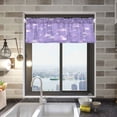 thumbnail image 3 of 54x18 Inches Valance Curtain Lavender Glitter Stars Pattern Window Curtains Rod Pocket Design for Kitchen Living Room Bedroom, 3 of 6